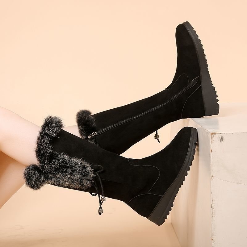 SUNKISSEDSTEP Women’s WinterLuxe Plush Wedge Snow Boots
