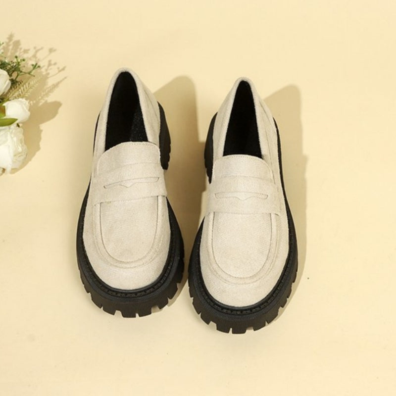 SUNKISSEDSTEP Women’s Heritage Suede Platform Loafers