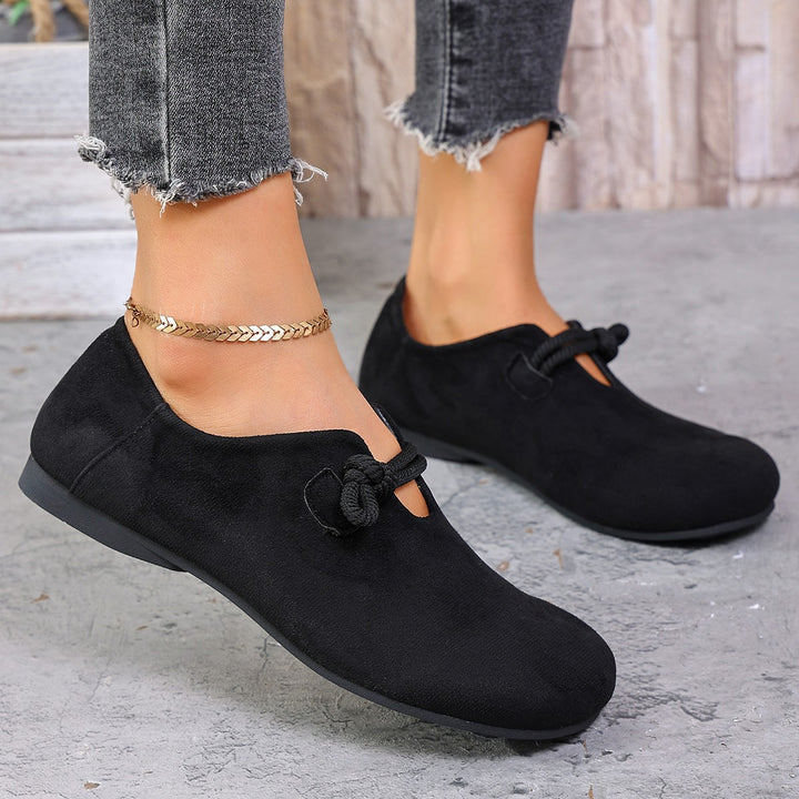 Suede Lace-Up Flats