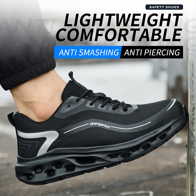SUNKISSEDSTEP Men’s IronStride Steel-Toe Work Sneakers