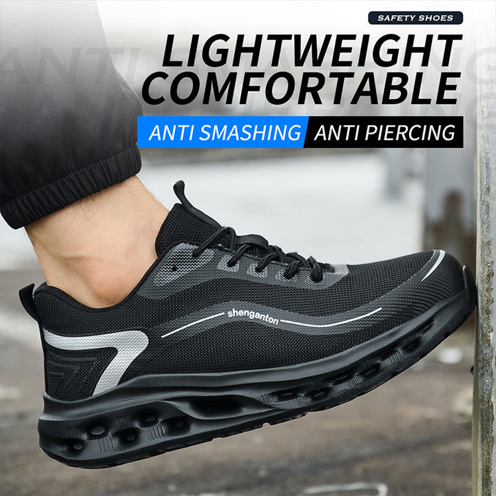 SUNKISSEDSTEP Men’s IronStride Steel-Toe Work Sneakers