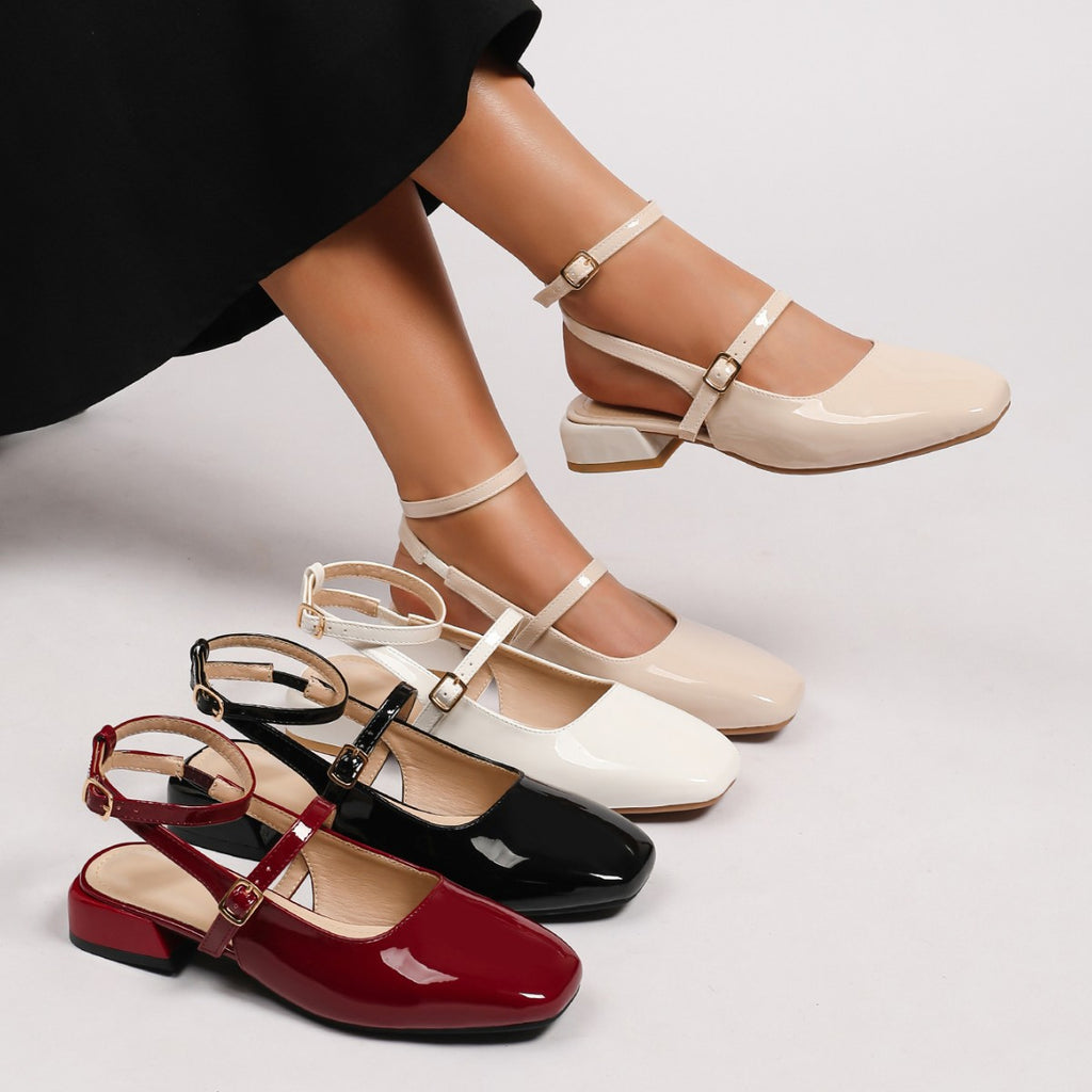 SUNKISSEDSTEP Women’s Mary Jane Slingback Flats (US 6–9.5)