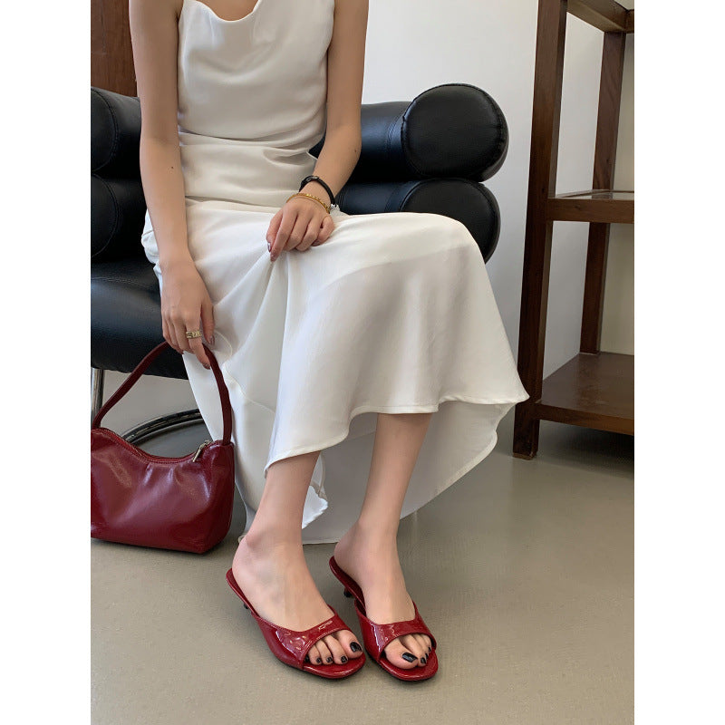 SUNKISSEDSTEP Women’s Minimalist Kitten Heel Slides (US 5.5–8)