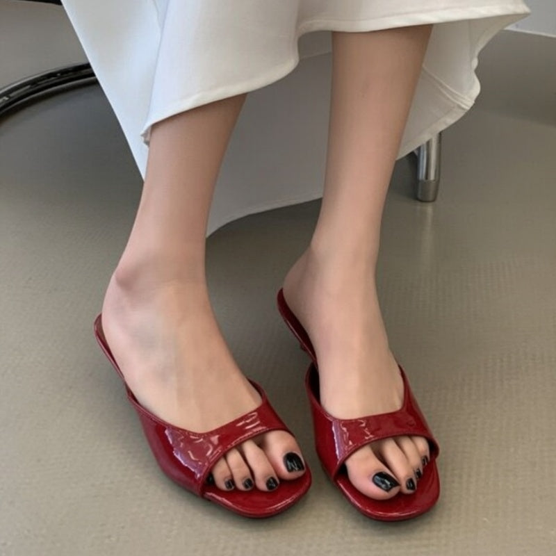 SUNKISSEDSTEP Women’s Minimalist Kitten Heel Slides (US 5.5–8)