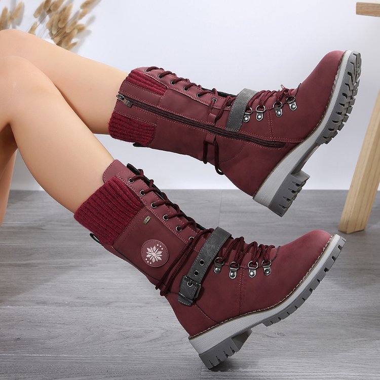 SUNKISSEDSTEP Women’s Heritage Lace-Up Winter Combat Boots