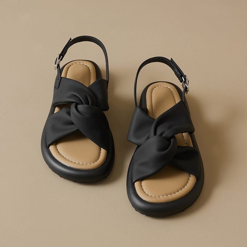SUNKISSEDSTEP Women’s Soft Bow Flat Sandals