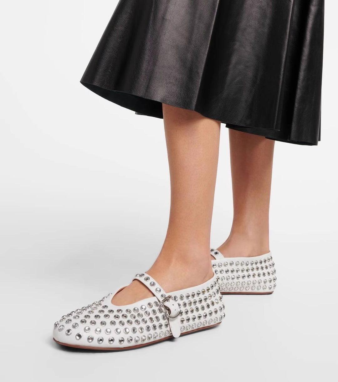 Rhinestone Mary Jane Flats