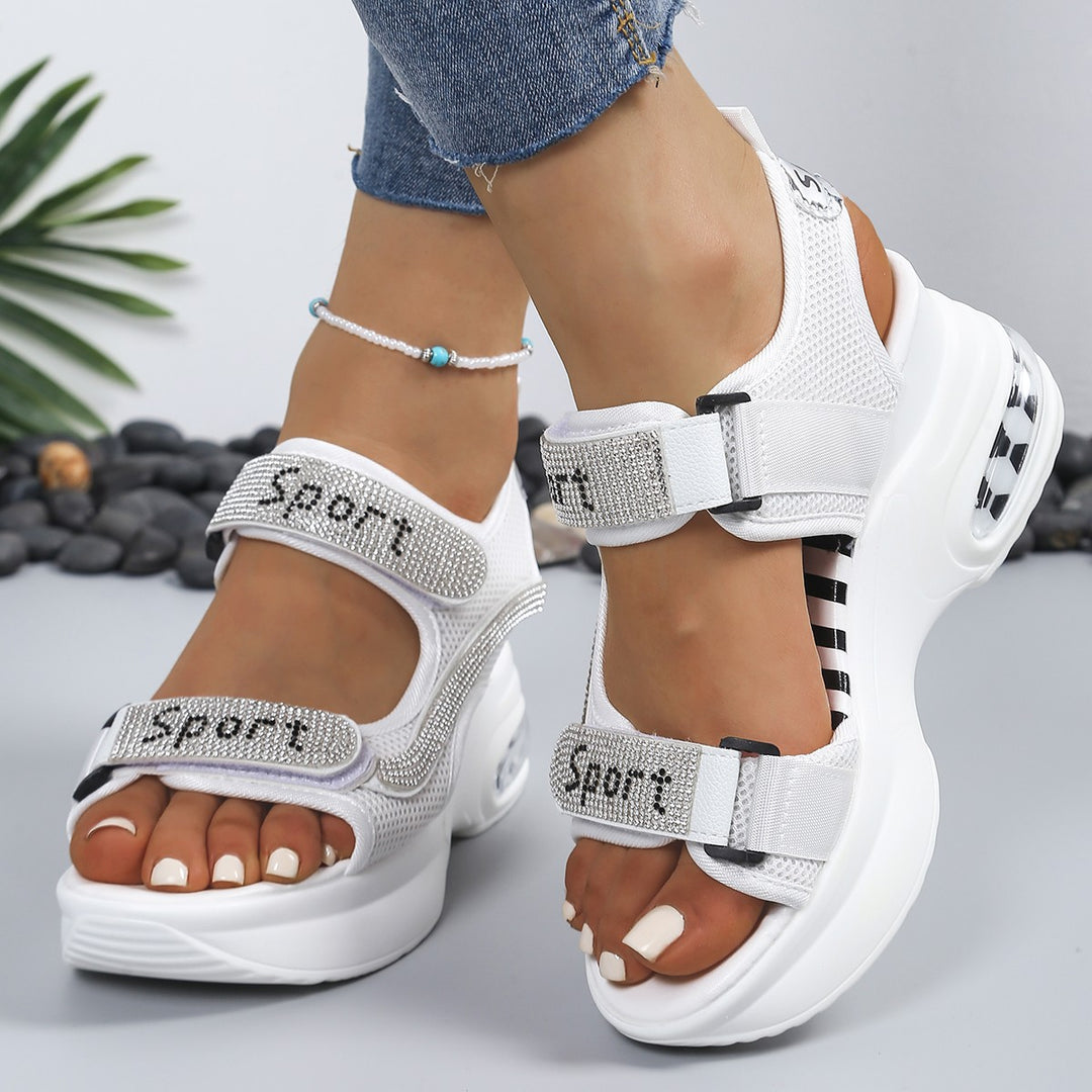 Sporty Platform Wedge Sandals