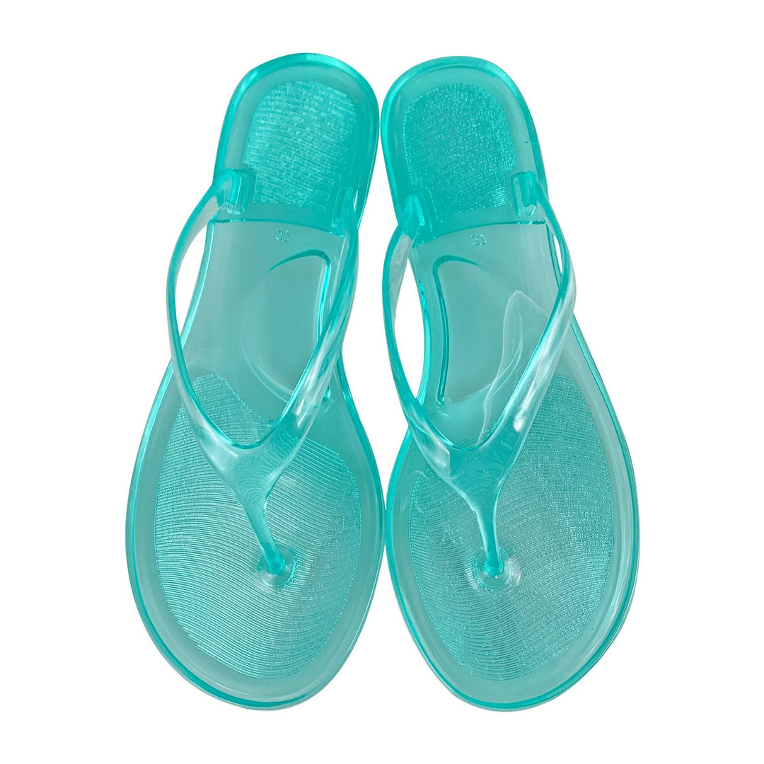 SUNKISSEDSTEP Women’s Crystal Jelly Flip-Flop Sandals (US 6–9)
