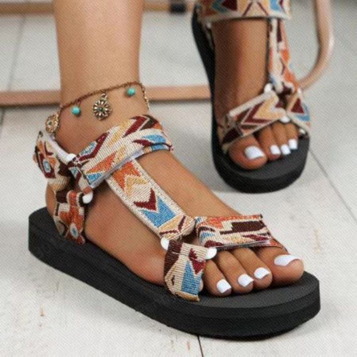 SUNKISSEDSTEP Women’s Printed Comfort Walking Sandals (US 6–9.5)