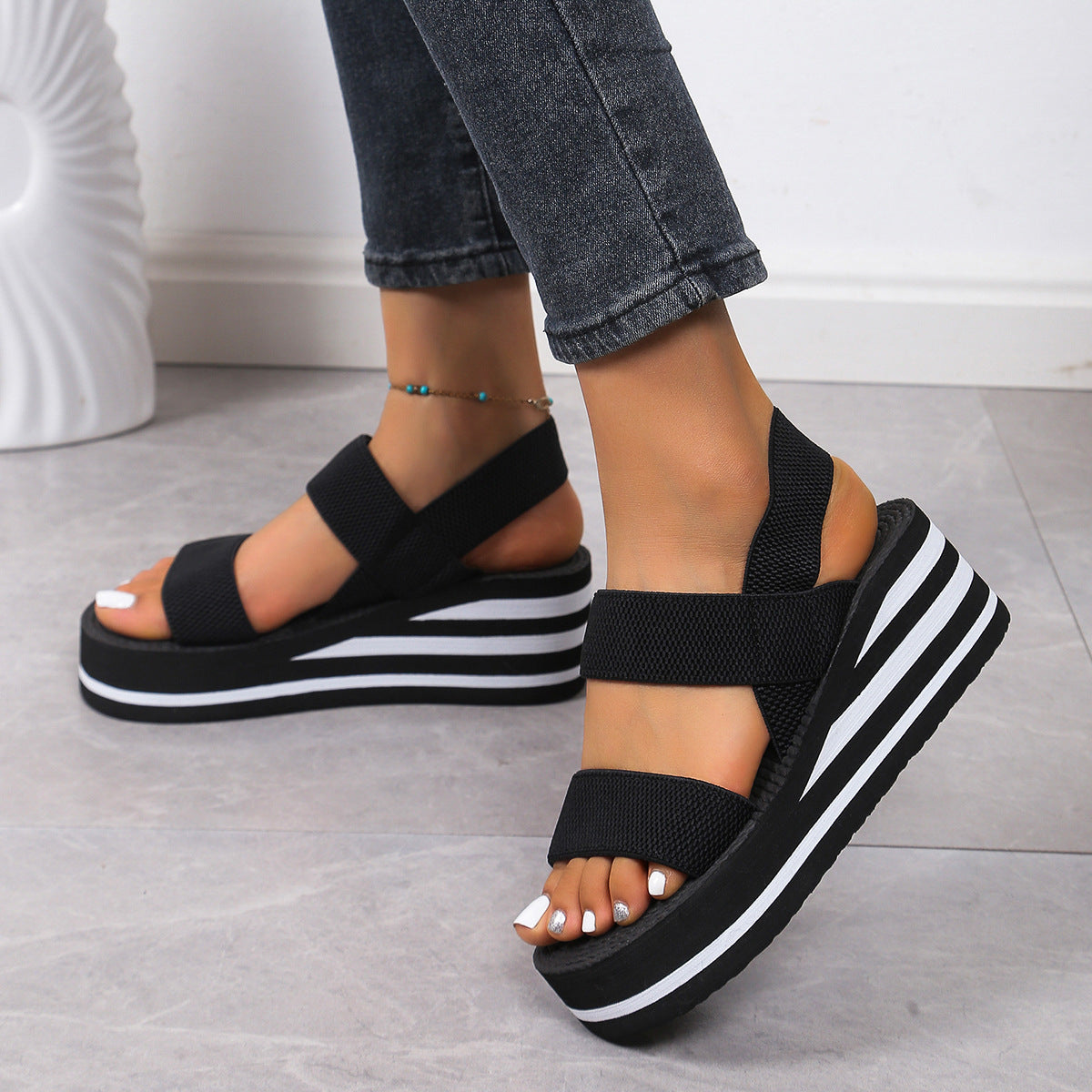 SUNKISSEDSTEP Women’s Everyday Platform Comfort Slides (US 6–10)