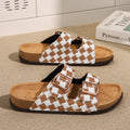 SUNKISSEDSTEP Women’s &amp; Men’s Coastal Cork Double-Buckle Slides (US 6–11)