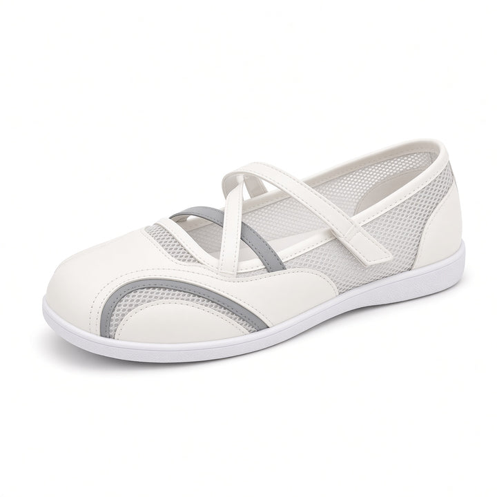 SUNKISSEDSTEP Women’s Airy Mesh Mary Jane Walking Flats