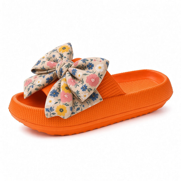 SUNKISSEDSTEP Women’s Bow Platform EVA Slide Sandals