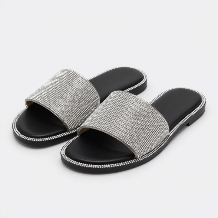 Rhinestone Slide Sandals