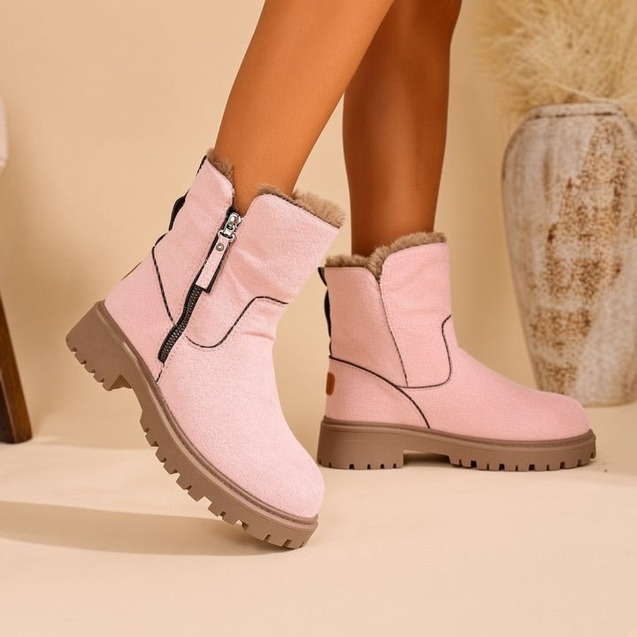 SUNKISSEDSTEP Women’s Plush-Lined Suede Winter Ankle Boots