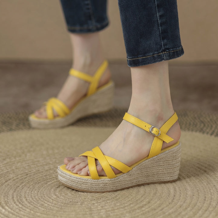 SUNKISSEDSTEP Women’s Riviera Espadrille Platform Wedge Sandals (US 5.5–8)