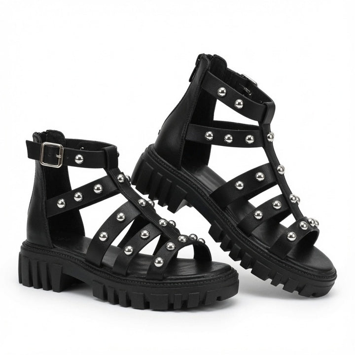 Studded Gladiator Platform Sandals