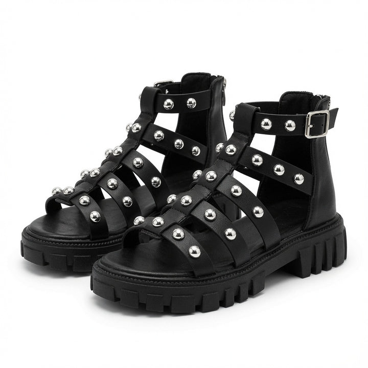 Studded Gladiator Platform Sandals