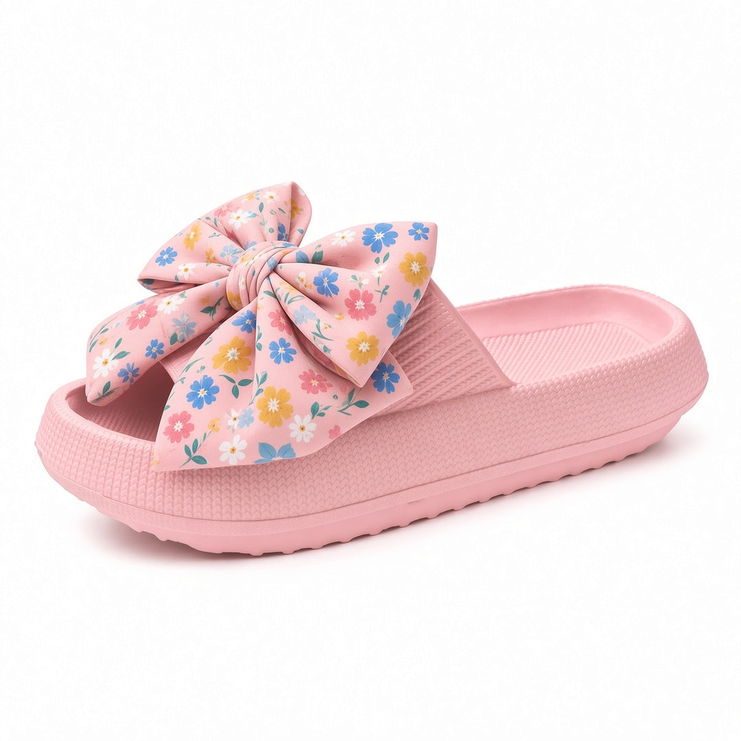 SUNKISSEDSTEP Women’s Bow Platform EVA Slide Sandals