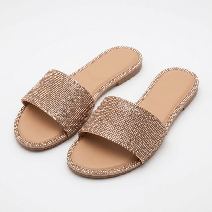 Rhinestone Slide Sandals